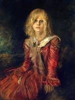 Franz von Lenbach  - Bilder Gemälde - Portrait of Marion Lenbach