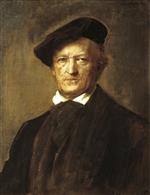 Franz von Lenbach  - Bilder Gemälde - Portrait of Wilhelm Richard Wagner 