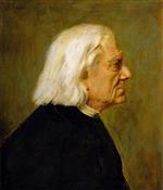 Franz von Lenbach  - Bilder Gemälde - The Composer Franz Liszt