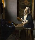 Jan Vermeer van Delft - Bilder Gemälde - Die Perlenwägerin