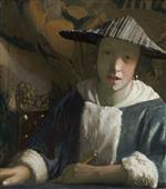 Jan Vermeer van Delft - Bilder Gemälde - Mädchen mit Flöte
