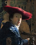 Jan Vermeer van Delft - Bilder Gemälde - Mädchen mit rotem Hut