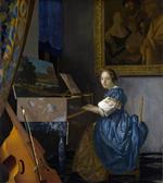 Jan Vermeer van Delft - Bilder Gemälde - Sitzende Virginalspielerin