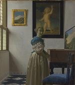 Jan Vermeer van Delft - paintings - Stehende Virginalspielerin