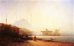 Felix Ziem - Bilder Gemälde - Constantinople, soleil couchant