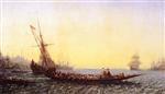 Felix Ziem - Bilder Gemälde - Harbor in Constantinople