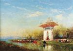 Felix Ziem - Bilder Gemälde - Kiosque à Amurat, Environs De Constantinople
