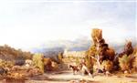 Felix Ziem  - Bilder Gemälde - Paysage aux environs de Nice