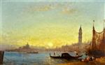 Felix Ziem  - Bilder Gemälde - Sunset in Venice