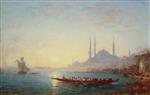 Bild:Sunset on the Bosphorus and the Hagia Sophia