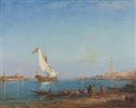 Felix Ziem  - Bilder Gemälde - The Bucentaure near San Giorgio Maggiore, Venice