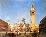 Felix Ziem  - Bilder Gemälde - Venise, place Saint-Marc