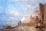 Felix Ziem  - Bilder Gemälde - Venise, quai de Esclavons