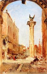 Felix Ziem  - Bilder Gemälde - Venise, rue du Consulat