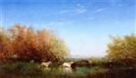 Felix Ziem  - Bilder Gemälde - Wild Horses