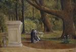 Jean Beraud - Bilder Gemälde - Couple walking in the park