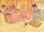 Henri de Toulouse Lautrec - Bilder Gemälde - Im Speisesaal des Bordells