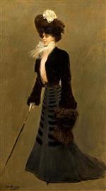 Jean Beraud - Bilder Gemälde - Elegant Woman in Paris