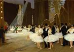 Jean Beraud  - Bilder Gemälde - In the Wings at the Opera House