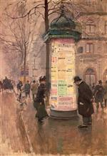 Jean Beraud  - Bilder Gemälde - La colonne Morris