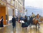Jean Beraud  - Bilder Gemälde - La Devanture du Couturier Doucet