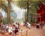 Jean Beraud  - Bilder Gemälde - Le Chalet du Cycle au Bois de Boulogne