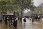 Jean Beraud  - Bilder Gemälde - On the Grands Boulevards