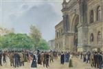 Jean Beraud  - Bilder Gemälde - Opening Day of the Salon