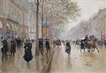 Jean Beraud  - Bilder Gemälde - Scene, Boulevard des Italiens