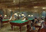 Jean Beraud  - Bilder Gemälde - The Billiard Party