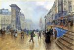 Jean Beraud  - Bilder Gemälde - The Boulevard Saint-Denis in Paris