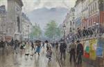 Jean Beraud  - Bilder Gemälde - The Boulevard Saint-Denis in Paris-2