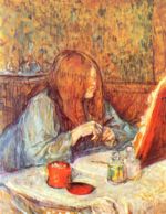 Henri de Toulouse Lautrec - Bilder Gemälde - Madame Poupoule bei der Toilette