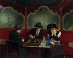 Jean Beraud  - Bilder Gemälde - The Jacquet Backgammon Players