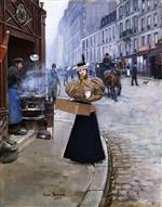 Jean Beraud  - Bilder Gemälde - The Roasted Chestnut Seller