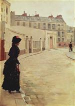 Jean Beraud  - Bilder Gemälde - Waiting, rue de Chateaubriand, Paris