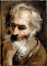 Annibale Carracci - Bilder Gemälde - Bildnis eines alten Mannes