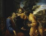 Annibale Carracci - Bilder Gemälde - Der junge Tobias heilt seinen blinden Vater