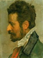 Annibale Carracci - Bilder Gemälde - Head of a Man