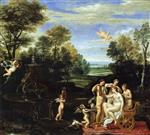 Annibale Carracci - Bilder Gemälde - Landscape with the Toilet of Venus