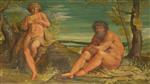 Annibale Carracci - Bilder Gemälde - Marsyas and Olympus