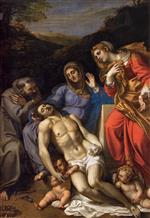 Annibale Carracci - Bilder Gemälde - Pieta with Saints Francis and Mary Magdalen