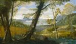 Annibale Carracci  - Bilder Gemälde - River Landscape