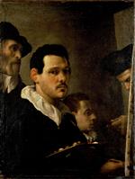 Annibale Carracci  - Bilder Gemälde - Self Portrait with the Three Ages of Man