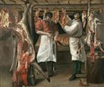 Annibale Carracci  - Bilder Gemälde - The Butcher's Shop