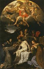 Annibale Carracci  - Bilder Gemälde - The Deposition with Saints