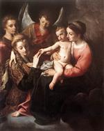 Annibale Carracci  - Bilder Gemälde - The Mystic Marriage of Saint Catherine