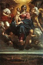 Annibale Carracci  - Bilder Gemälde - The Virgin and Child in the Clouds