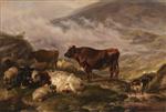 Thomas Sidney Cooper - Bilder Gemälde - Among the Cumberland Mountains - Mist Clearing Off