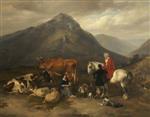 Thomas Sidney Cooper - Bilder Gemälde - Among the Mountains in Cumberland